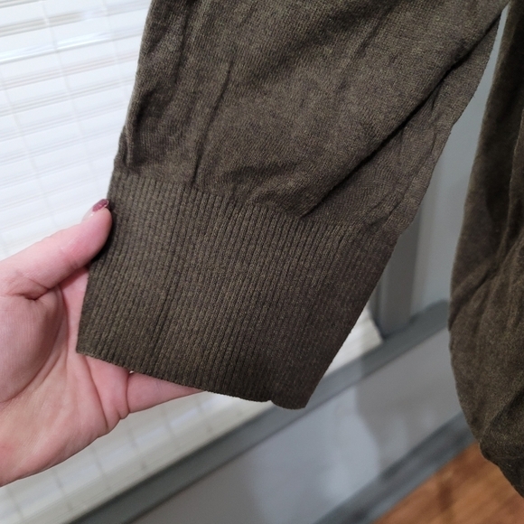 ✨ Lane Bryant Beaded Ribbon Button Front Green Cardigan size 22/24 - Picture 6 of 7